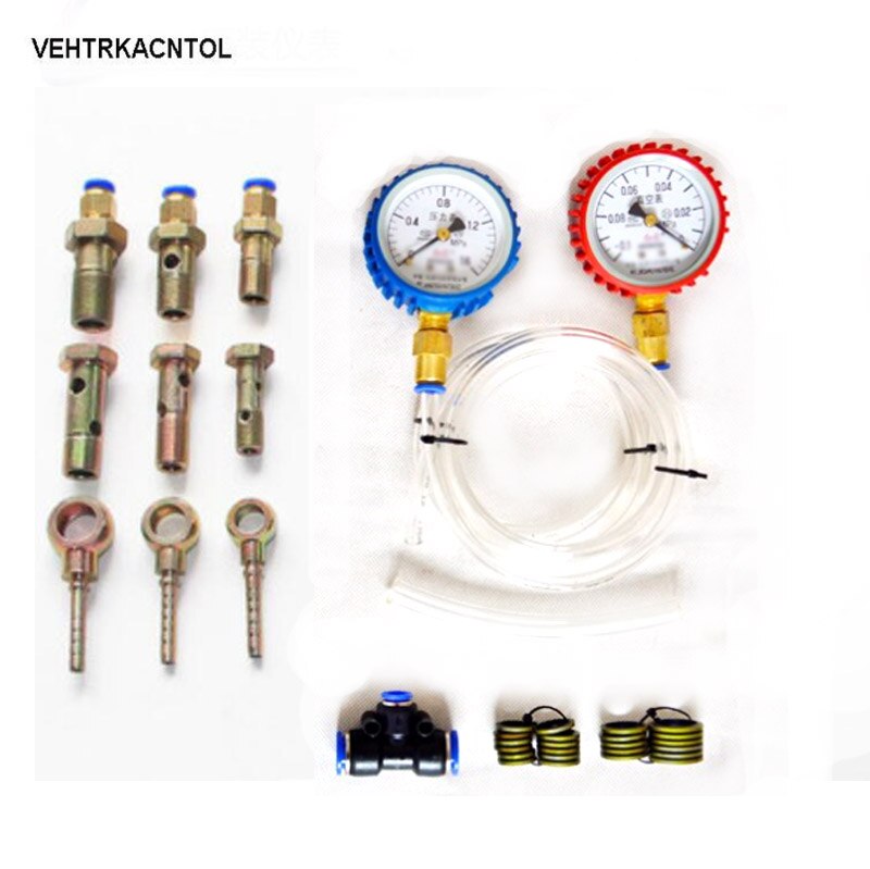 VEHTRKACNTOL Diesel Car Truck Fuel Circuit Pressure Gauge Diesel Engine Low Pressure Oil Circuit Pressure Vacuum Tester Meter