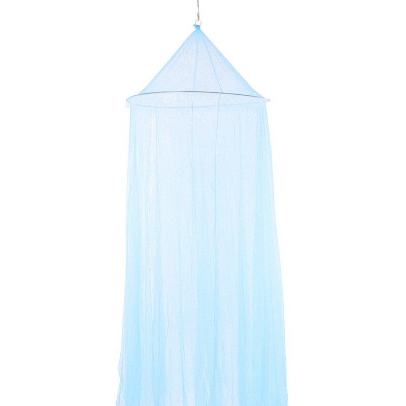 Sengehimmel hængt myggesikkert net rund top prinsesse seng telt gardin foldbar baldakin på sengen fe blonde dossels: C5