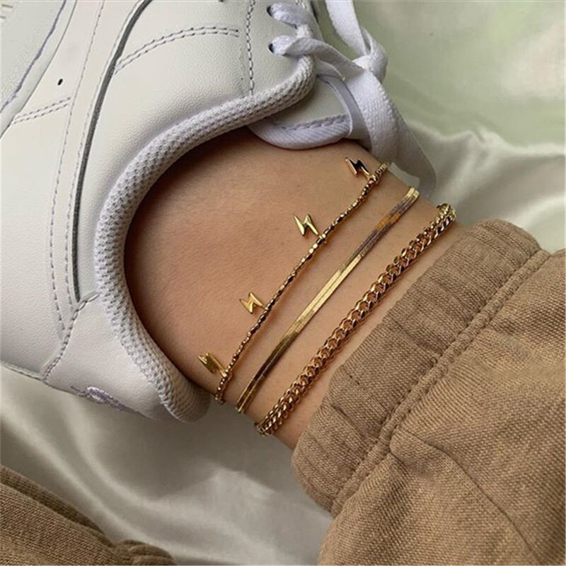 Bracelets de cheville pour femmes, accessoire de pied, sandales de plage, pieds nus, sur la jambe, pour femmes: 199ENS1028