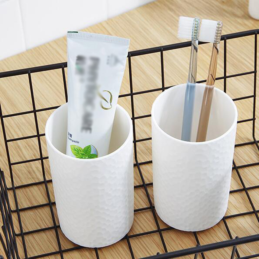 1 PC 300 ml plastic Japanse stijl Dikke Ronde Cups Tandenborstelhouder Cup PP Spoelen Cup Wassen Tand Mok badkamer Sets