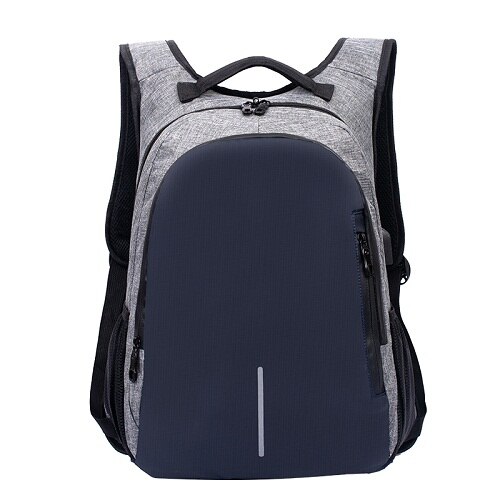 Multifunction Anti-theft Travel Large Capacity Business Computer Bag Charging Male College Student Backpack: blue grey
