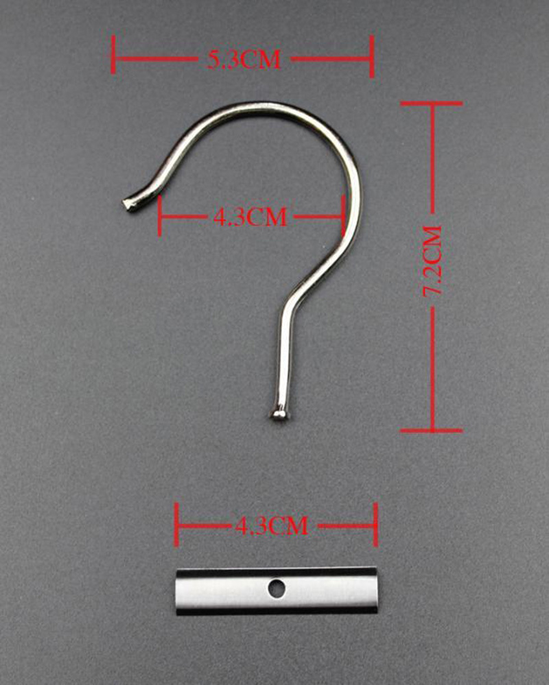 50pcs/lot Sample Header Card Hooks Large Heavy Duty Metal Head Hangers Slide Insert Textile Material Fabric Hook