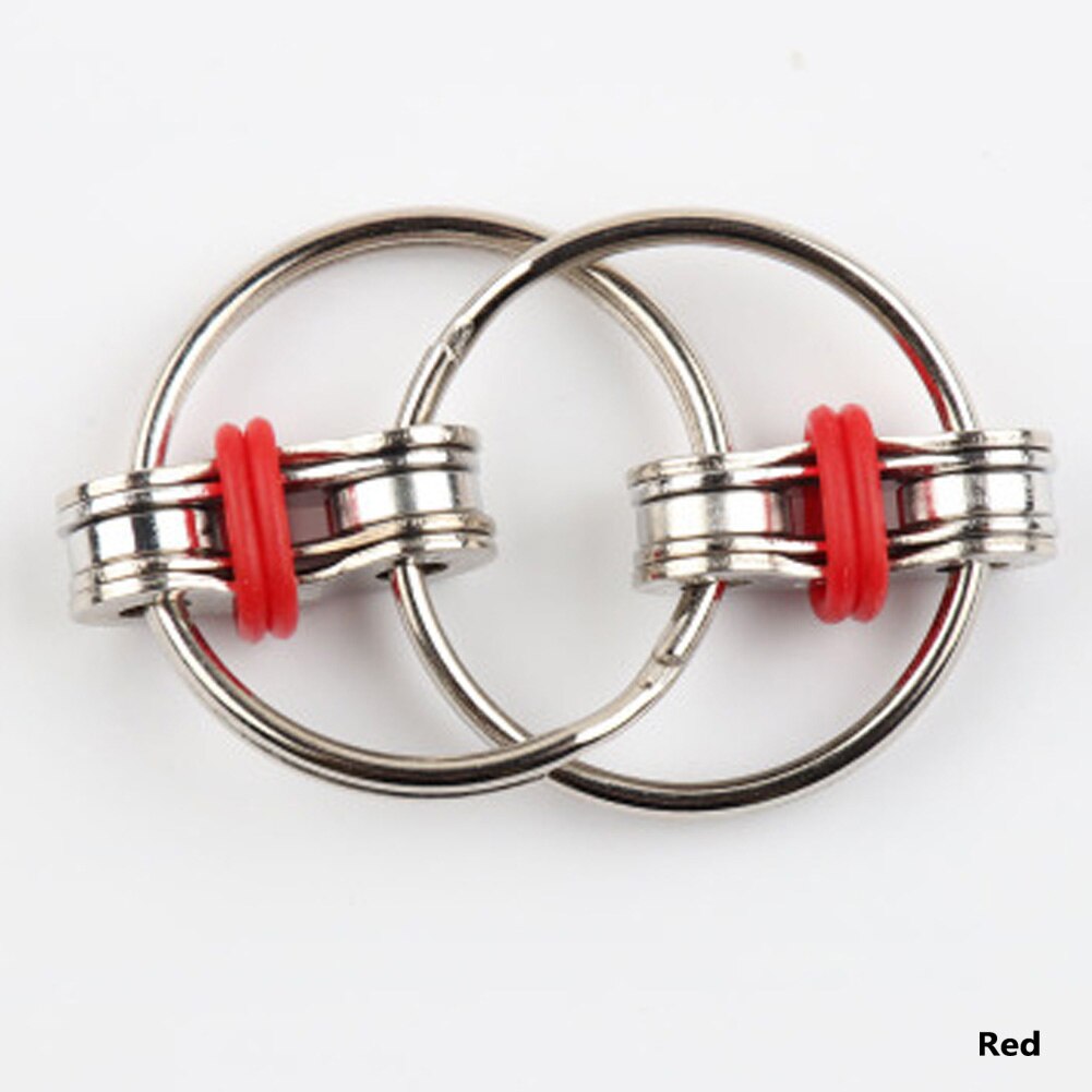 1 Uds. Cadena de juguete para niños Fidget toy Hands Spinner llavero juguetes para aliviar el estrés TDAH superior: RD