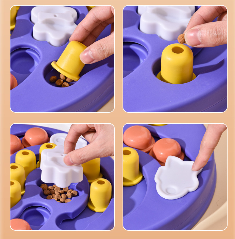 Jouets Puzzle pour chiens, mangeoire lente interactive, augmentation des chiots, distributeur de nourriture IQ, manger lentement, bol antidérapant, jeu d'entraînement pour animaux de compagnie, chat et chiens