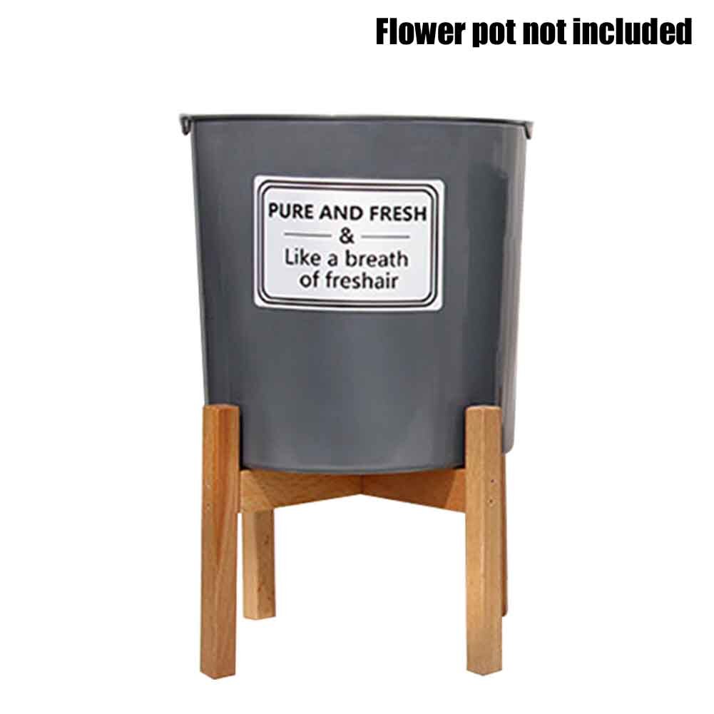 Soporte para maceta de madera para decoración del hogar, no bamboleante, de mediados de siglo, moderno soporte para plantas, bonsái de pie para interiores, exteriores, jardín y oficina