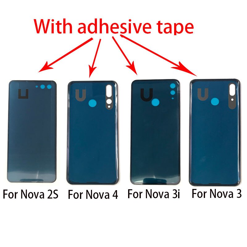 Vitre Arrière Coque Batterie Pour Huawei Nova 4 - Cache Avec Adhésif Et Logo Phonmatic