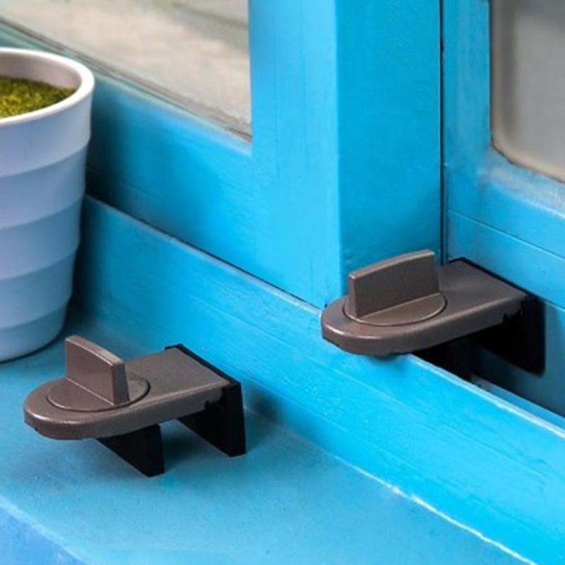 Child Safety Lock Anti-theft Lock Push-pull Plastic Steel Aluminum Window Stopper Door Window Lock