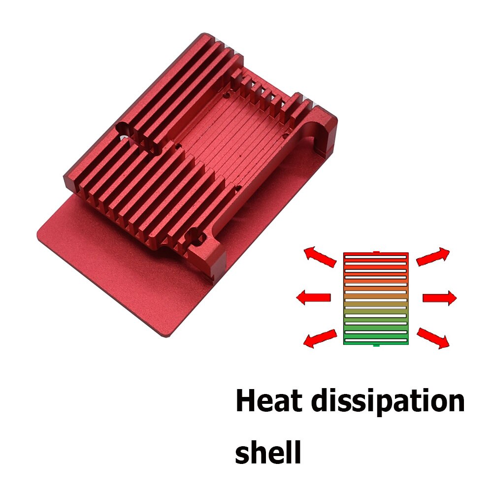 DIY Cooling Box Module Metal Shell Box Aluminum Alloy Raspberry Pi 4B high Aluminum Alloy CNC Shell Ultra-Thin Metal She