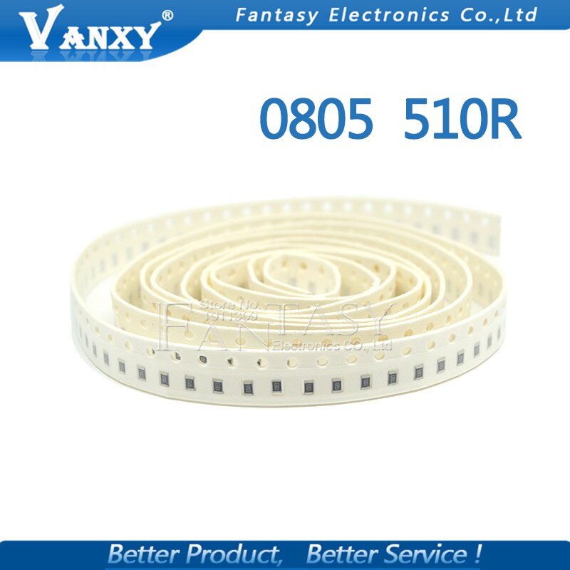 300PCS 0805 SMD Resistor 1% 510 ohm 1/8W 510R 511