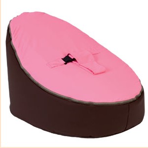 Zachte Baby Stoel Baby Bean Bag Bed Cover Zonder Vulmiddel Poef Voor Feeding Baby Snuggle Bed Met Riem Voor Veiligheid bescherming: dark brown pink