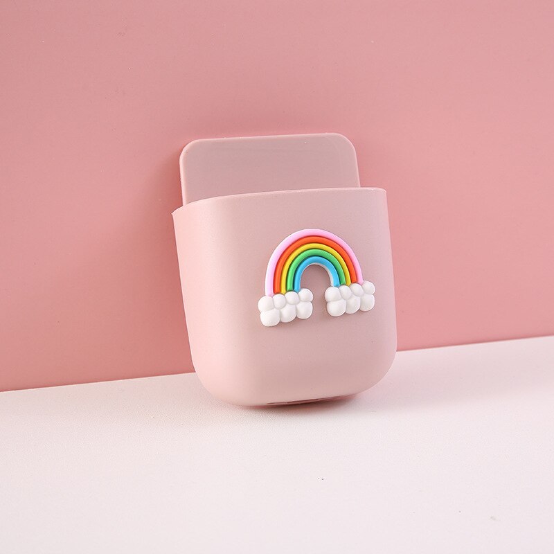 Cartoon Wall-mounted Mobile Phone Charging Box Remote Storage Box Bedside Phone Hanger Decoration Wall Holder for Stationery: 05