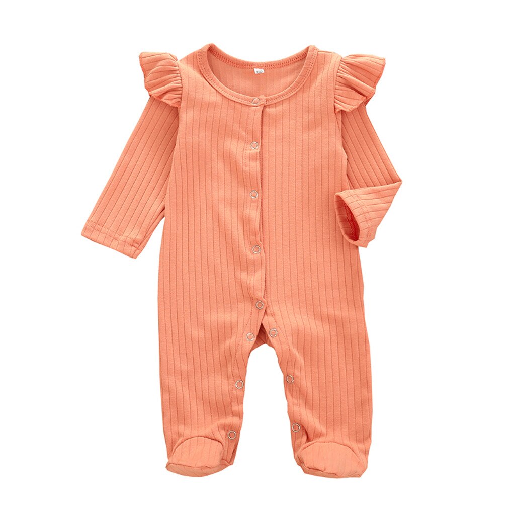 Mono de punto liso para recién nacidos, ropa de dormir, Mono: Rose Gold / 0-3 M
