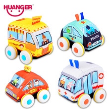 4 stijl Baby Doek Pull Back Auto Opknoping Speelgoed Voor Baby Rammelaars Willekeurige Pasgeboren Leren Lopen Kids Tafelbel Jongen speelgoed Voertuigen