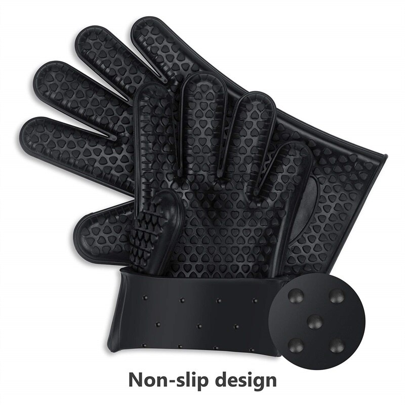 Lebensmittel Klasse Starke Hitze Beständig Silikon Handschuh BBQ Grill Handschuhe Küche Grill Ofen Kochen Handschuhe Grill Backen Handschuhe BBQ Werkzeug