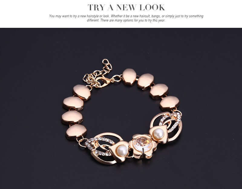 Vrouwen Crystal gesimuleerde parel Ketting Oorbellen Armband Ring Wedding Party Kostuum Afrikaanse Kralen Jurk Accessoires Sieraden Set