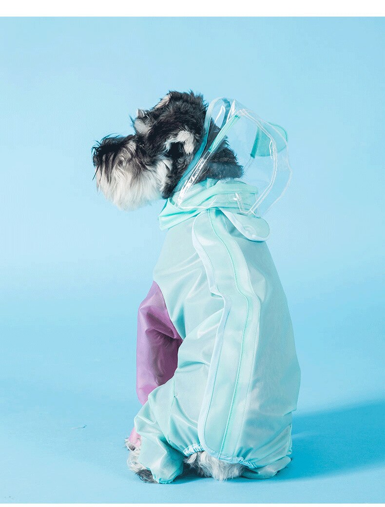 Hond Vier Poten Regenjas Teddy Kleine Puppies Lente Zomer Kleding Schnauzer Levert All-Inclusive Waterdichte Hond Regen jas