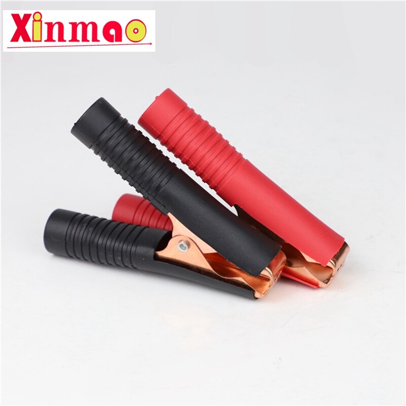 2pcs Car Alligator Clips Battery Clamps Crocodile Clip 100A Red+Black