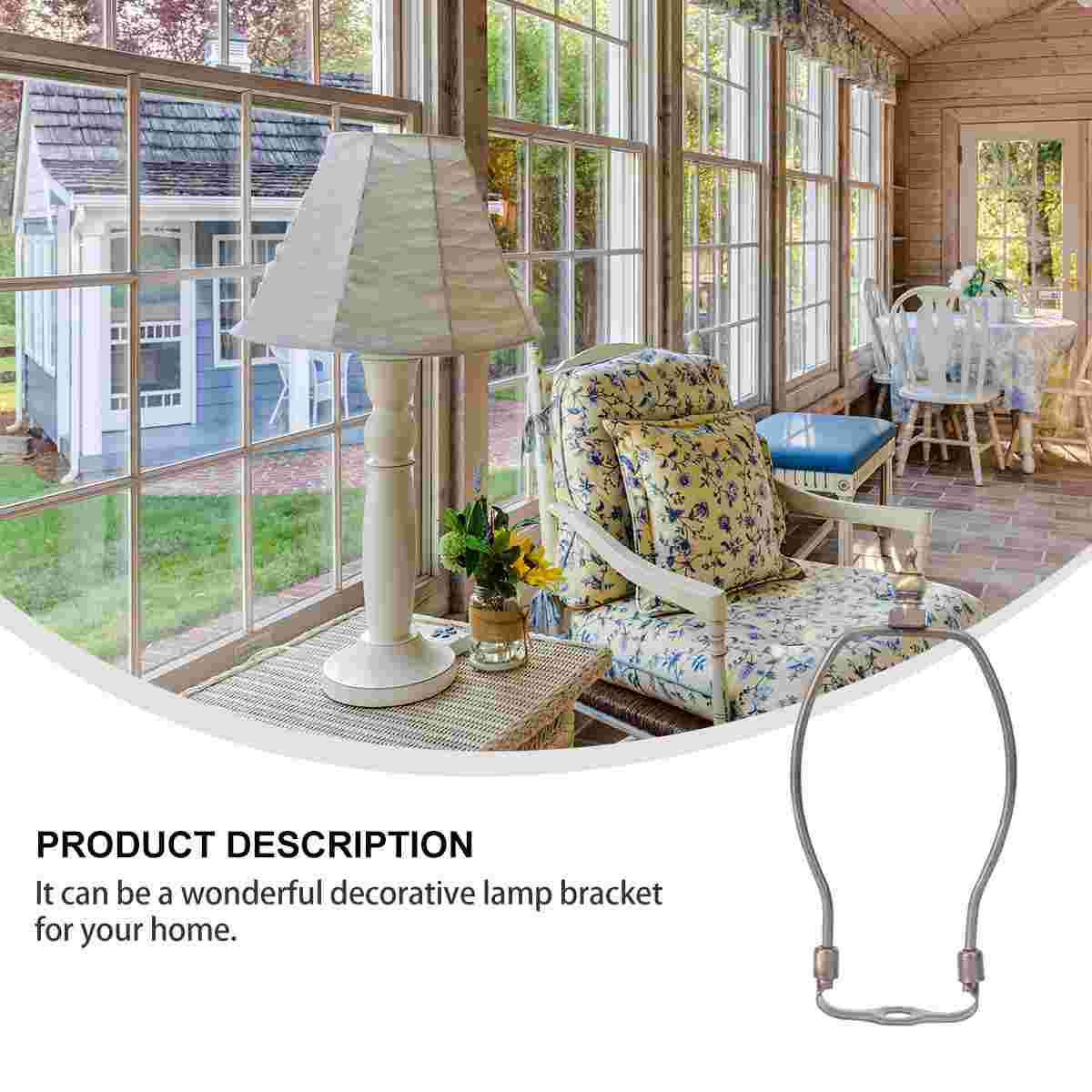 Supporto per arpa da 1 pezzo Staffa per paralume in metallo bronzo per lampade da tavolo e da terra Accessorio per lampada stabile e durevole