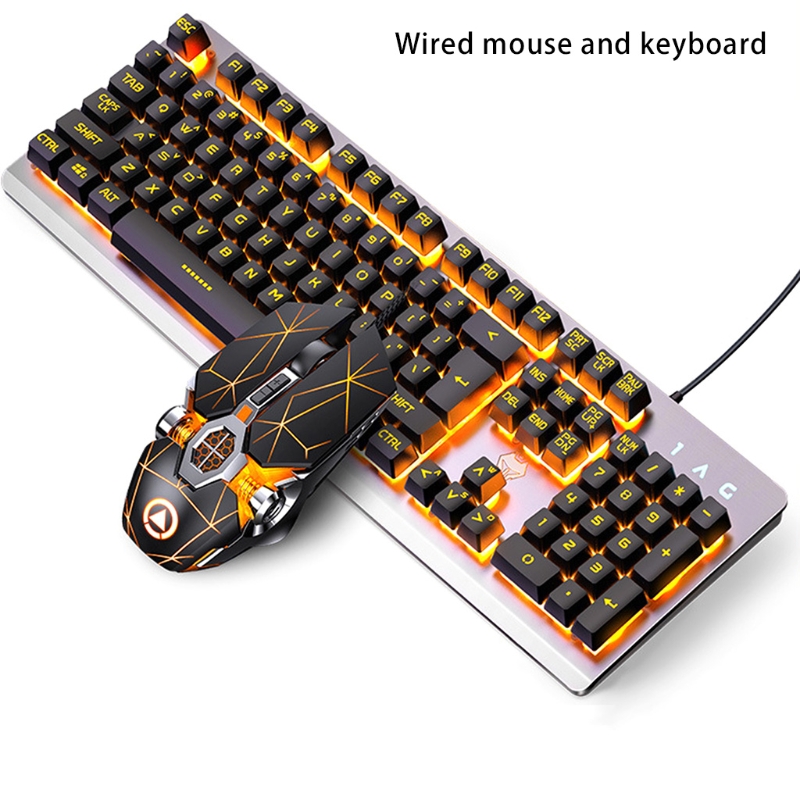 104Keys RGB Aluminum Alloy Gaming Keyboard and RGB Gaming Mouse Set