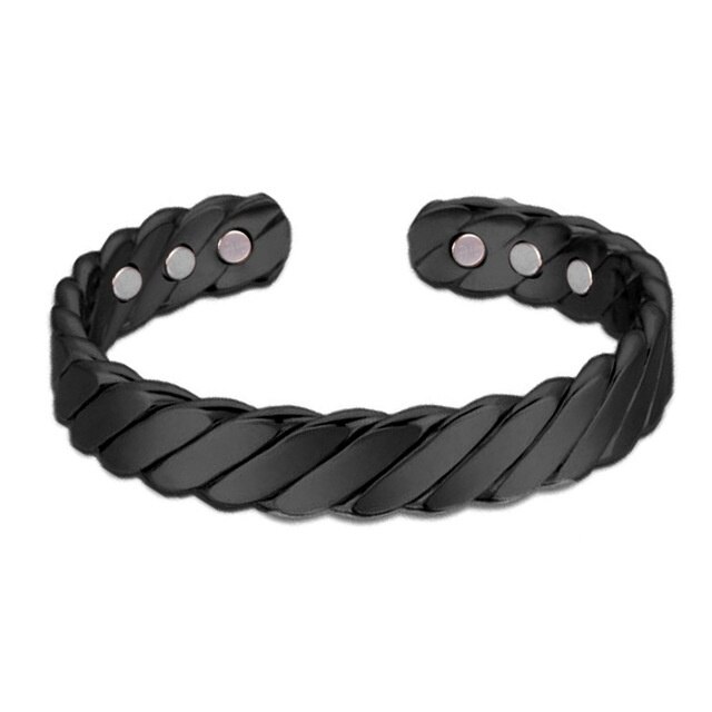 Trendy Energie Armband Magnetische Therapie Gezondheidszorg Armband Voor Mannen En Vrouwen Charme Armband Sieraden Valentijn Cadeau: Black