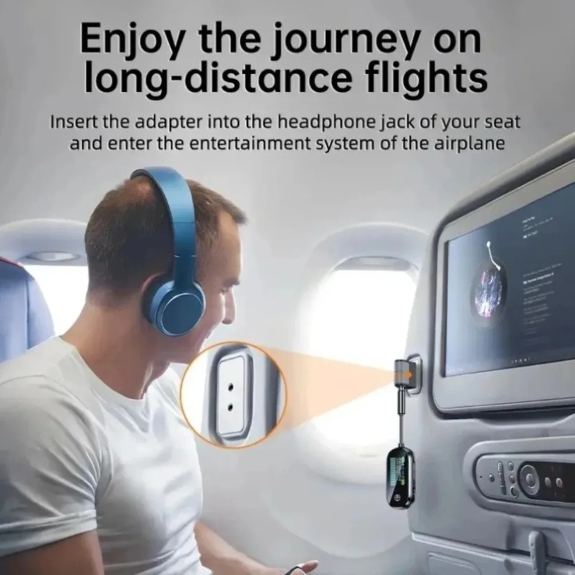 Bluetooth 5.4 3.5mm AUX Jack Receiver Transmitter Low Latency Wireless Audio Adapter For TV Airplane Car Speaker PC Headphones