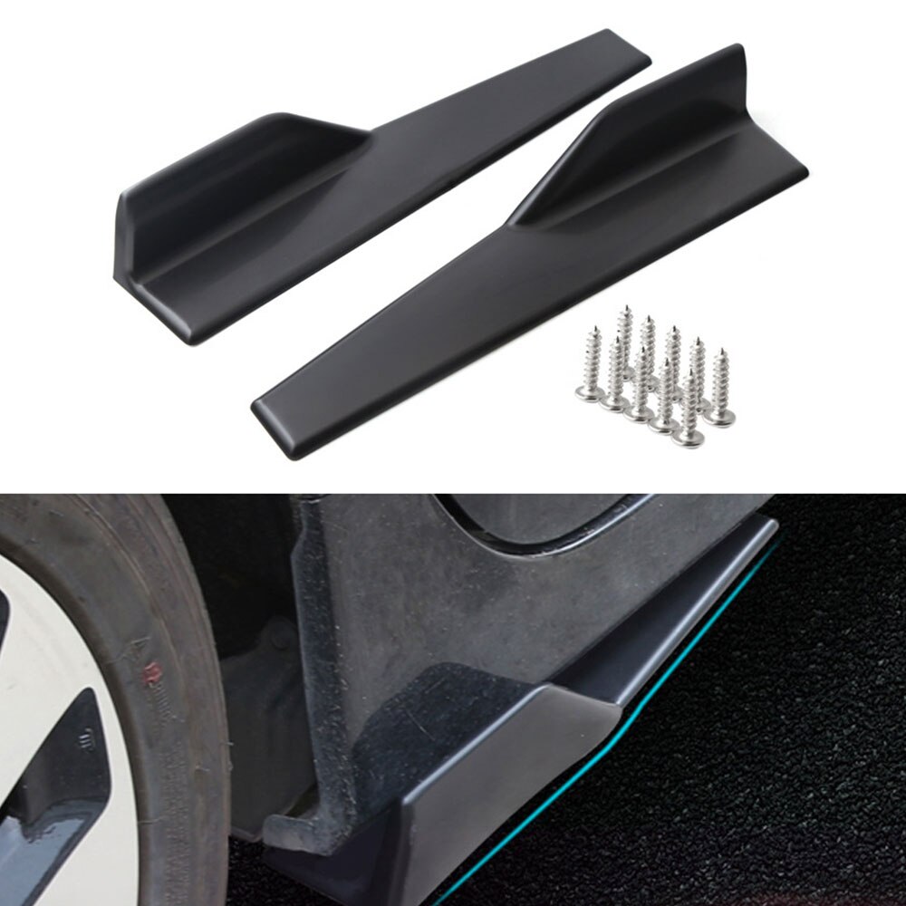45cm 2pcs Car Body Side Rok Rocker Splitters Strakes Extension Splitters Moulding Trim Auto Accessoires