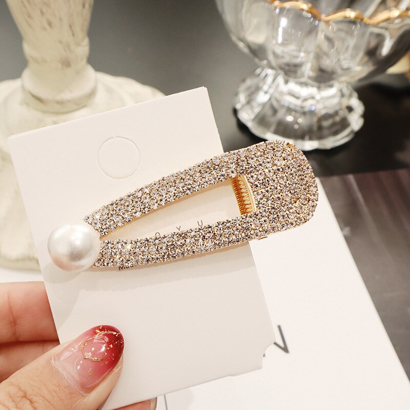 Barrette avec strass en cristal brillant pour femmes, nouvelle , accessoire pour femmes et filles: 4