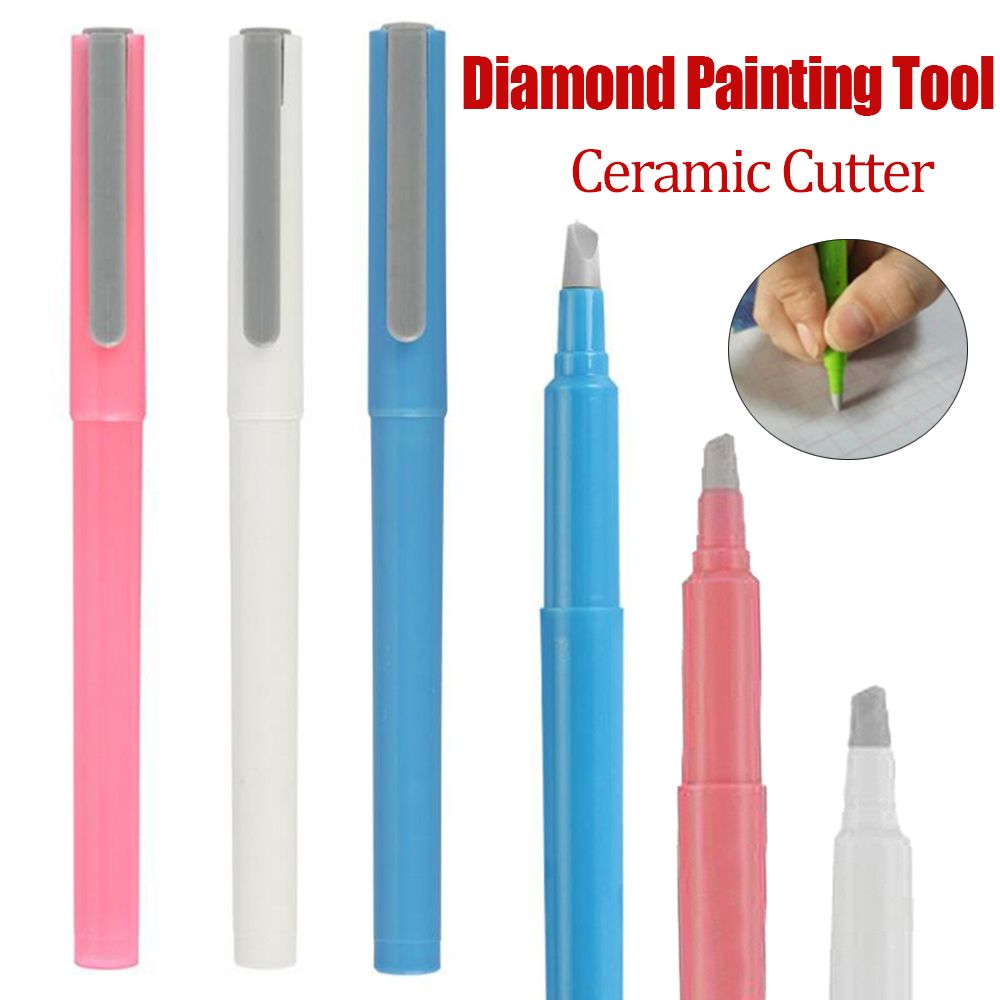 Cortador de papel para pintura de diamantes 5D DIY, cuchilla de cerámica para cortar la cubierta, herramientas de pintura de diamantes perfectas, accesorios de bordado, 1 ud.