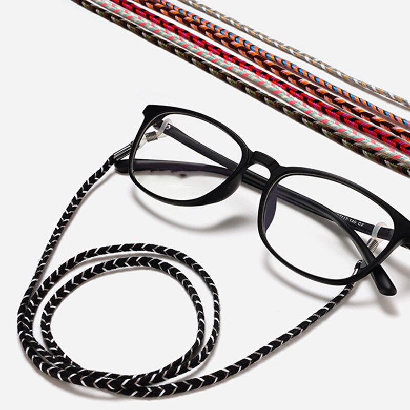 1PC gruby Twist okulary skórzana linka łańcuch okulary oplot okulary smycz Outdoor Sports antypoślizgowe akcesoria okularowe