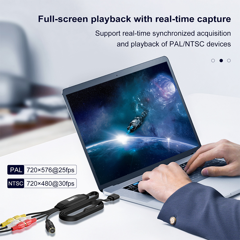 USB Video Capture Card VHS VCR TV DVD USB To AV Video Capture Adapter RCA To USB Video Converter for /PC