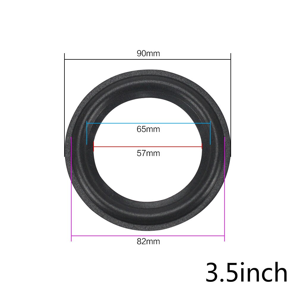 Ghxamp Speaker Schuim Reparatie 2.5 3.5 4 6.5 Inch Schorsing Surround Folding Ring Volledige Range Woofer Speaker Vervanging 2 Stuks