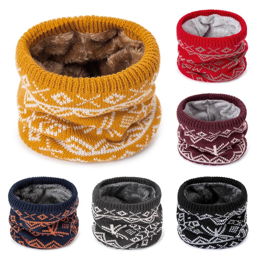 Grupo JUMP Unisex espesar anillo bufanda mujeres hombres más bufandas de terciopelo bufanda elástica niños bufanda de cuello suave