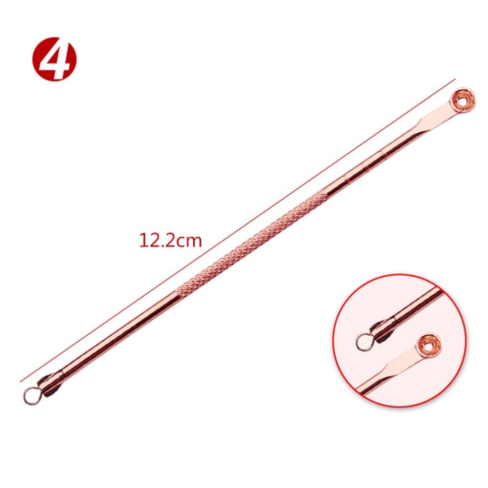 4 stuks/set met dubbele koppen voor acne, mee-eters, puistjesverwijderaar, vlekkenverwijderaar, schoonheidstool voor gezicht en huidverzorging