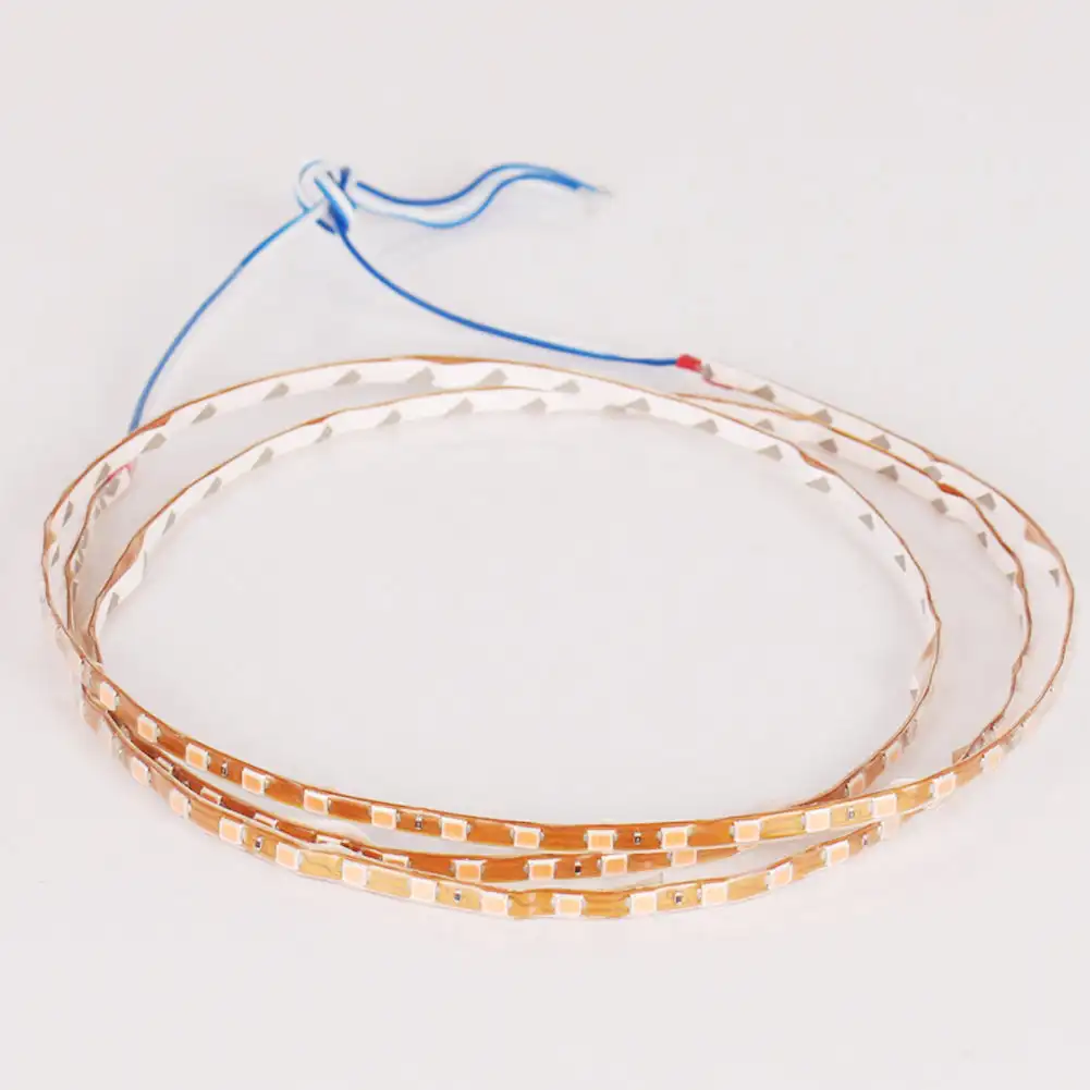 Tira ambiental LED para motocicleta de 12V, 90cm, 90SMD, tira de luces LED colorida, lámpara de cinta Flexible 3528, luces de ambiente Interior de coche