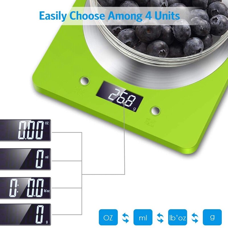 Kitchen Scale Food Flat Household Electronic Kitchen Scale Kitchen Scale Food Scale Flour Scale (No Battery)