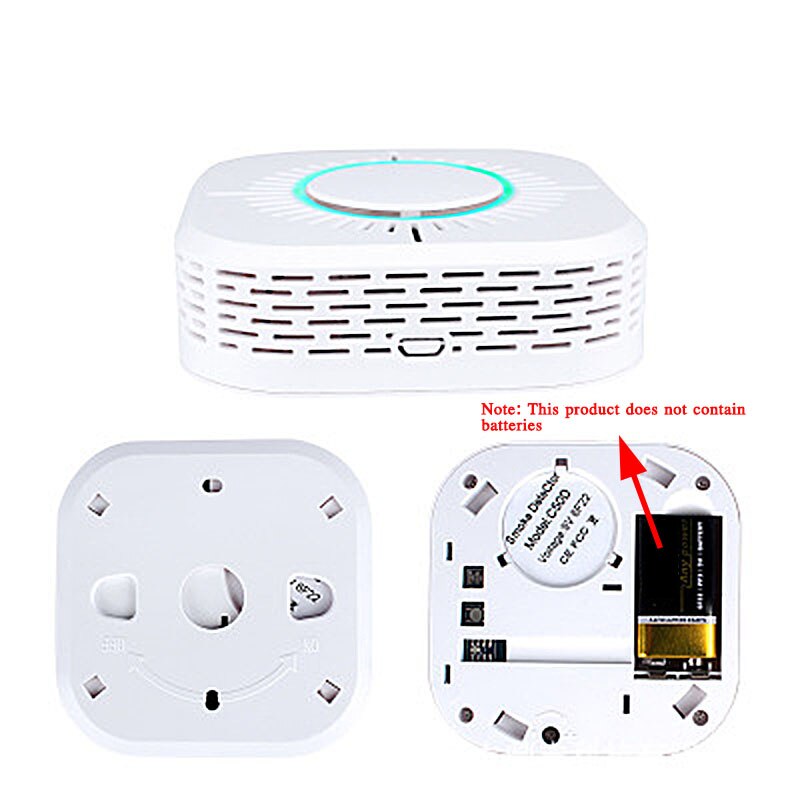 Détecteur de fumée détecteur de fumée d'incendie indépendant détecteur de fumée système d'alarme de sécurité à domicile alarme sonore et lumineuse