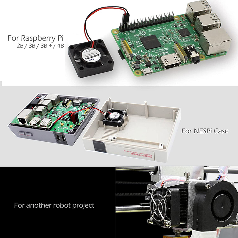 Raspberry Pi 4 Cooling Fan Aluminum Copper Heat Sink 3.3V 5V DC Brushless Cooler Radiators For Rasberry Pi4 Model B 2GB 4GB 8GB