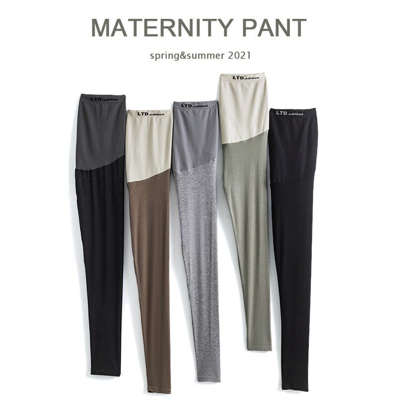 Modal Pregnancy Leggings Maternity Pants Clothes for Pregnant Women 4 Seasons Plus Size Belly Lift No Trace Loose High Stretch