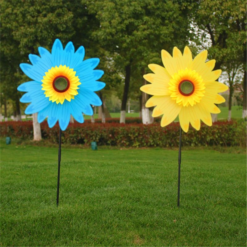 28\" Child DIY Colorful Sunflower Windmill Toy Children Outdoor Activities Toy T5EC