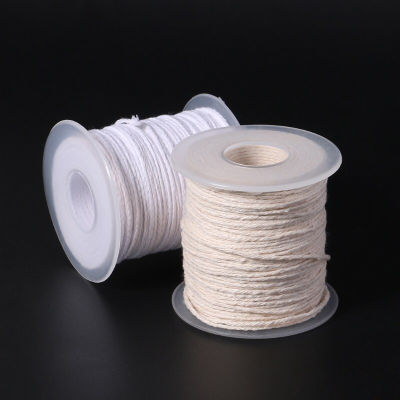 Bobine De Mèche Tressée En Coton Bio 61m - Pour Fabrication Bougies Maison, Haute Qualité, écologique