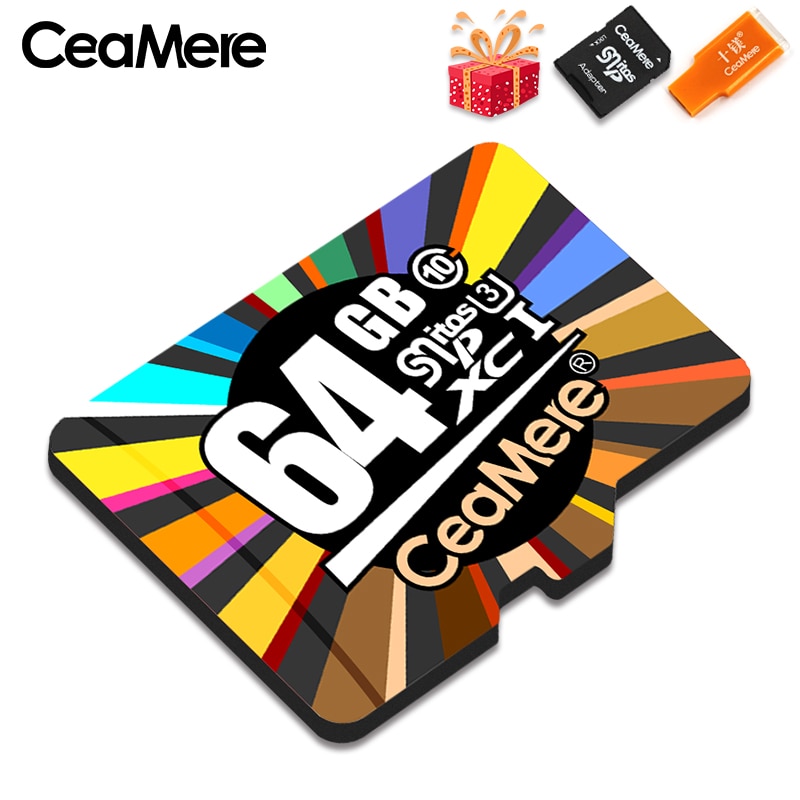 CeaMere-tarjeta de memoria Micro sd Class10 256GB para tableta, UHS-3 de 128GB, 64GB, U3, UHS-1, 32GB