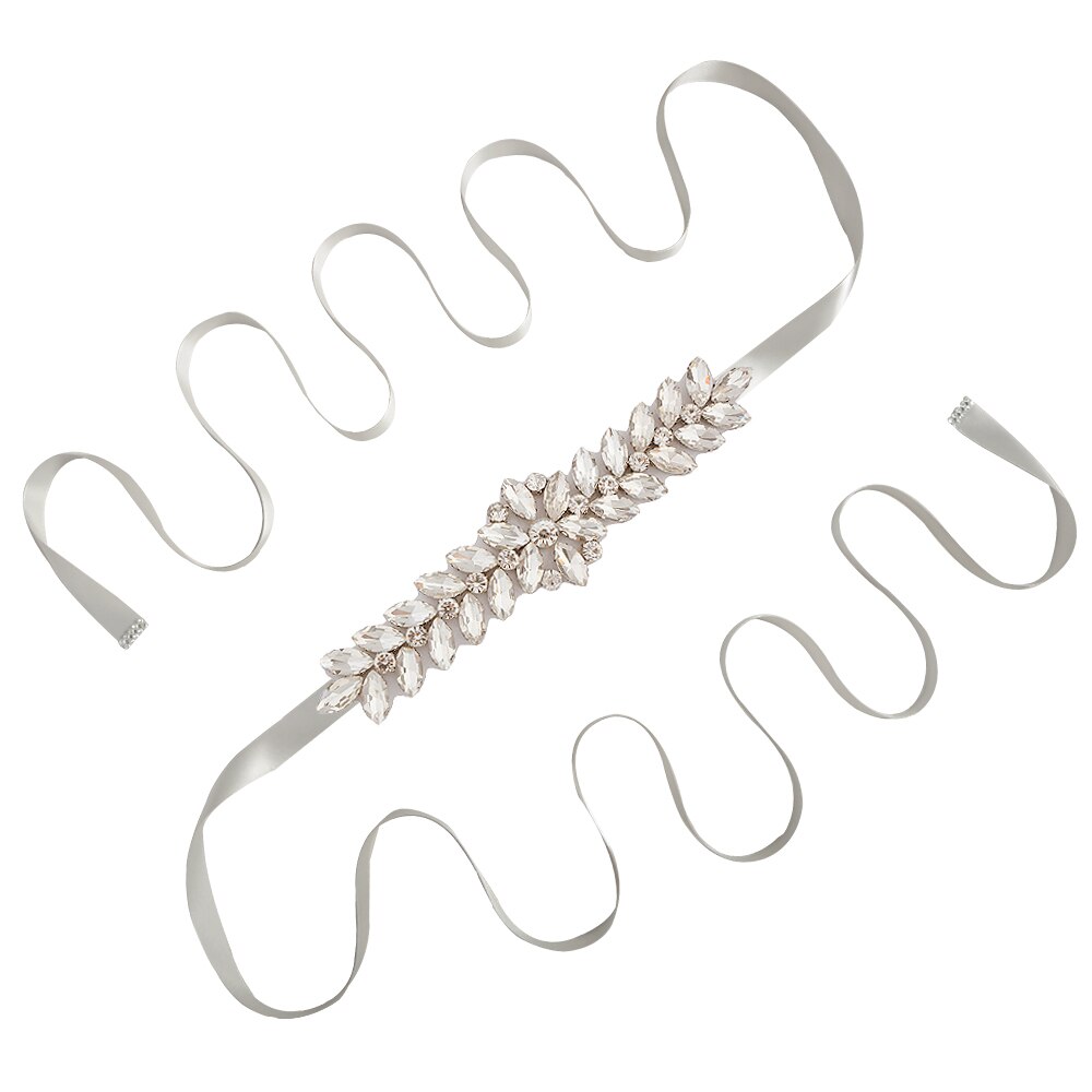 Trixy S69 Prachtige Strass Riem Bruiloft Riem Bruidsjurk Accessoires Huwelijk Bruids Sjerpen Bruiloft Bruids Riem Voor Bruiden: gray