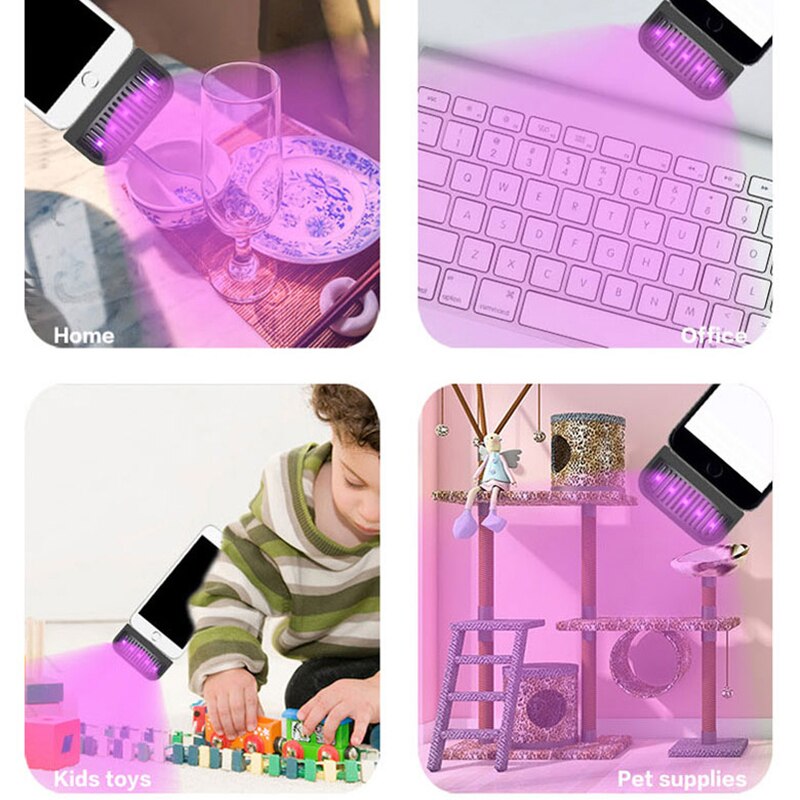 Portable UV Disinfection Lamp For Phone Household Ultraviolet Lamps UVC Germicidal Light Sterilizing Lights Kitchen Tools Cocina