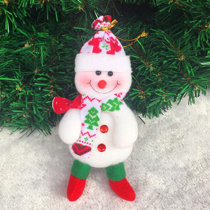 4 Stks/set Kerst Decoratie Benodigdheden voor Thuis 1 stks Sneeuwpop + 1 stks elanden + 1 stks Bier + 1 stks Santa Kerstboom ornamenten