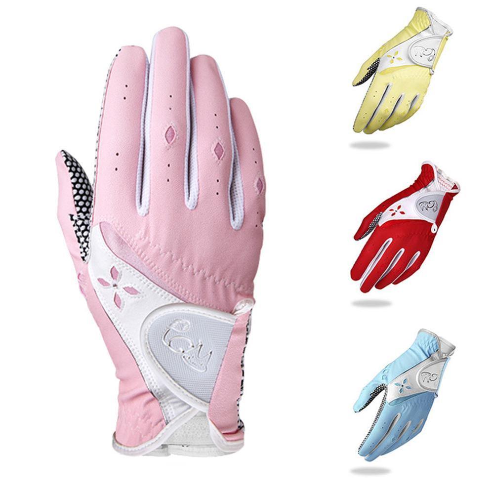 1 Pair Golf Women's Gloves Left Hand and Right Hand Non-slip Golf Gloves Ladies Breathable Outdoor Sports Gloves