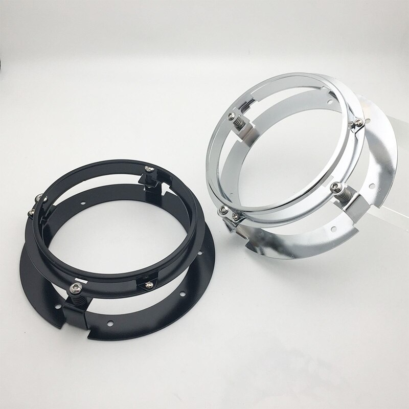 1pcs 5 3/4" Headlight Mounting Bracket Adapter Ring Kit Black Chrome for Motorcycle for 5 3/4 Inch 5.75-Inch LED Headlights