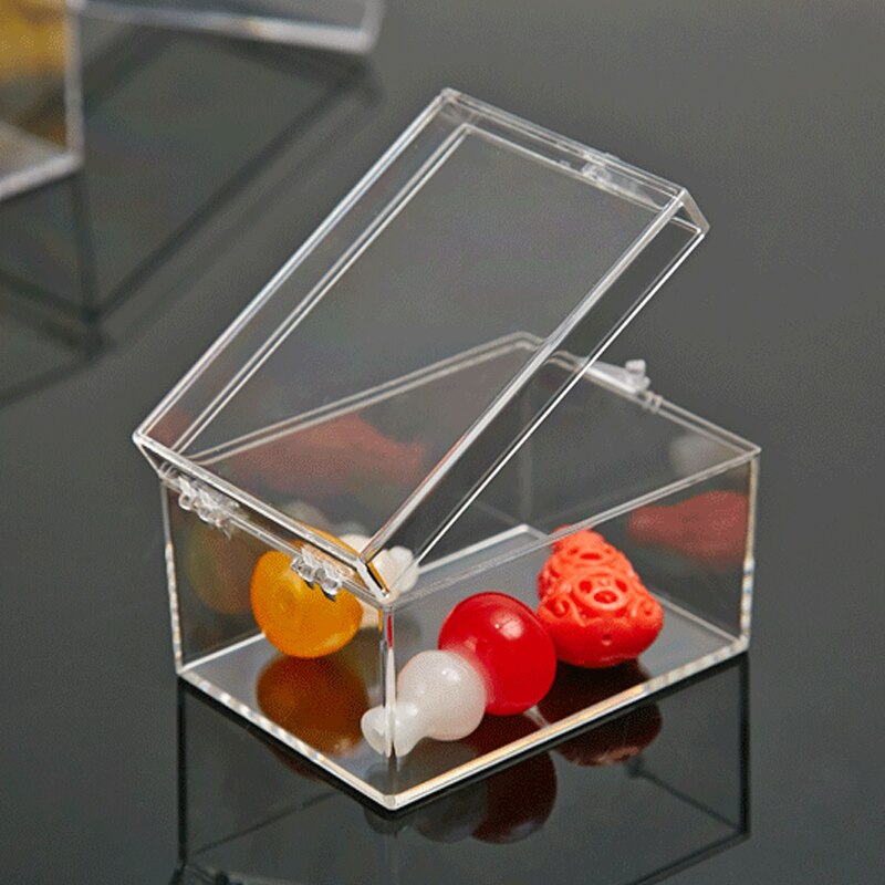 9 Sizes Transparent Small Square Clear Plastic Storage Boxes For Mini Jewelry/Beads/Crafts Case Container Display Packaging Box