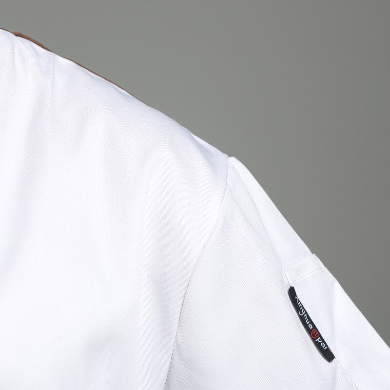 Zomer Korte mouwen Ademend Enkele-breasted Restaurant Chef-kok Jas Keuken Kok Pak Netto Terug Man Vrouw Chef Uniform