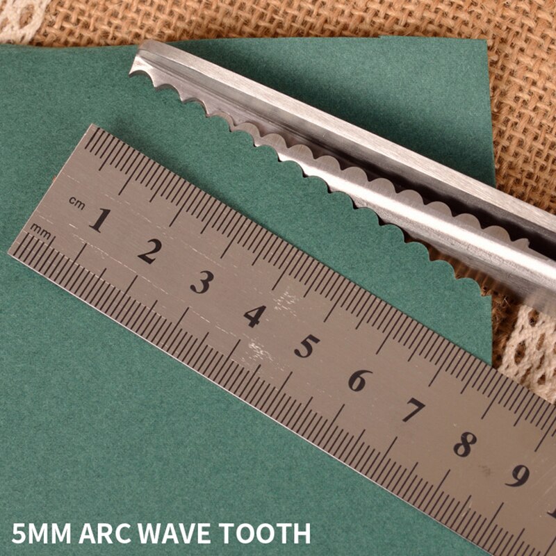 Stainless Steel Pinking Shears Handled Crafts Dressmaking Zig Zag Cut Scissors Sewing Scissors Fabric: Wave 5mm