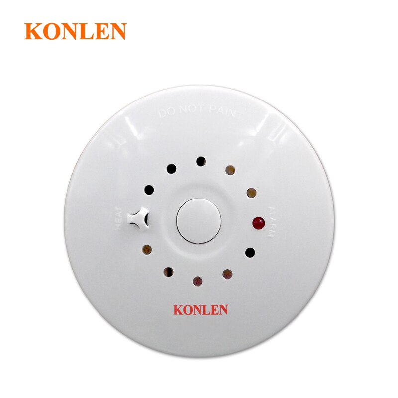 Fire Smoke Detector and Heat Temperature Sensor Alarm 2 in 1 Combination Detector Wired 12V for House Safety: 1 piece